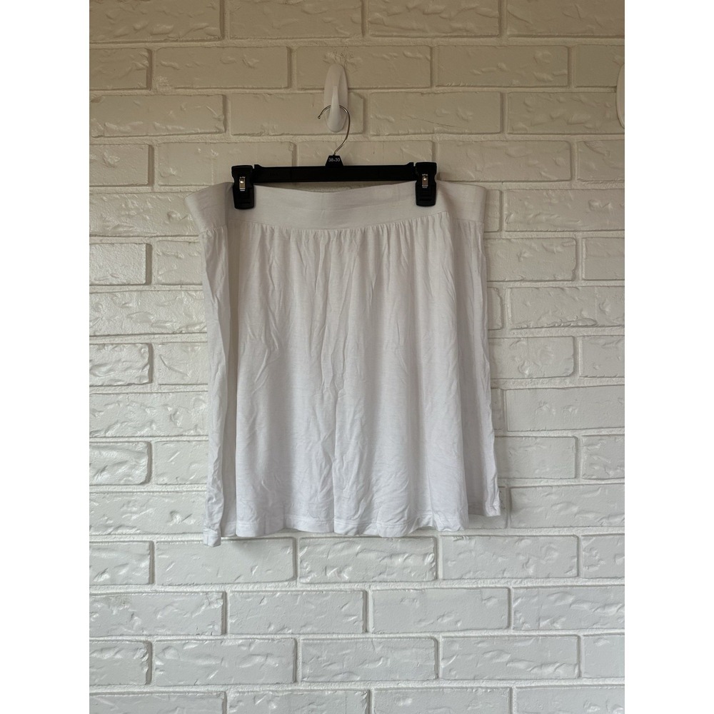 LOFT White A Line Skirt XL | Soft Stretchy Everyday Basic NWT